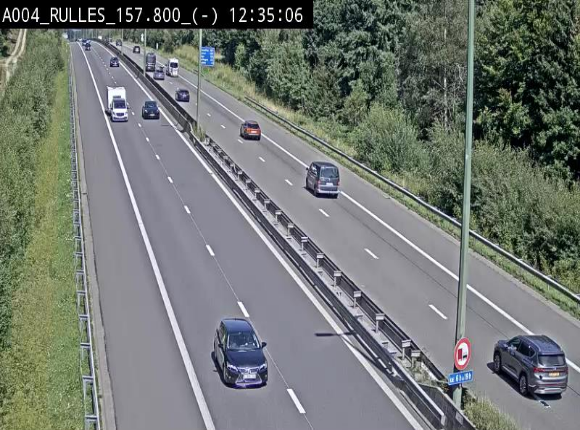 <h2>Webcam à Marbehan sur l'E411 à hauteur de la sortie 28a Rulles. Vue orientée vers Bruxelles</h2>