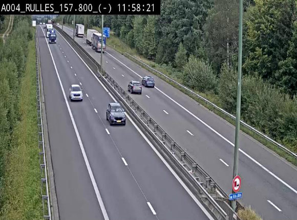 <h2>Webcam à Marbehan sur l'E411 à hauteur de la sortie 28a Rulles. Vue orientée vers Bruxelles</h2>