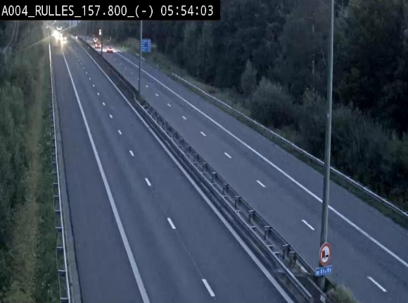 <h2>Webcam à Marbehan sur l'E411 à hauteur de la sortie 28a Rulles. Vue orientée vers Bruxelles</h2>