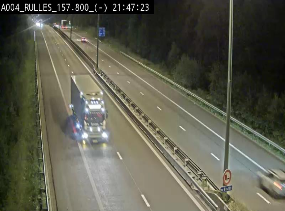 <h2>Webcam à Marbehan sur l'E411 à hauteur de la sortie 28a Rulles. Vue orientée vers Bruxelles</h2>