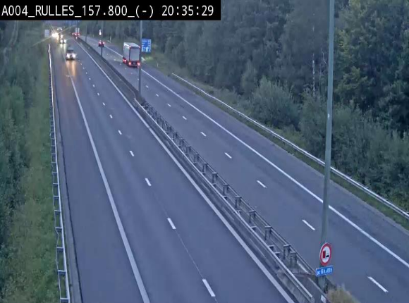 <h2>Webcam à Marbehan sur l'E411 à hauteur de la sortie 28a Rulles. Vue orientée vers Bruxelles</h2>