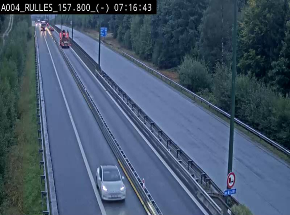 <h2>Webcam à Marbehan sur l'E411 à hauteur de la sortie 28a Rulles. Vue orientée vers Bruxelles</h2>