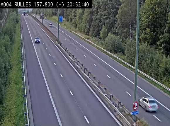 <h2>Webcam à Marbehan sur l'E411 à hauteur de la sortie 28a Rulles. Vue orientée vers Bruxelles</h2>