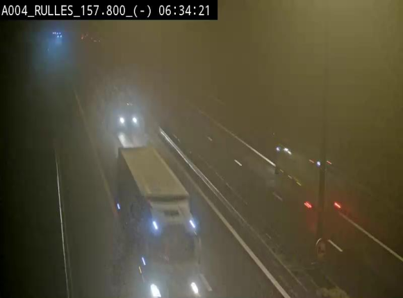 Webcam à Marbehan sur l'E411 à hauteur de la sortie 28a Rulles. Vue orientée vers Bruxelles