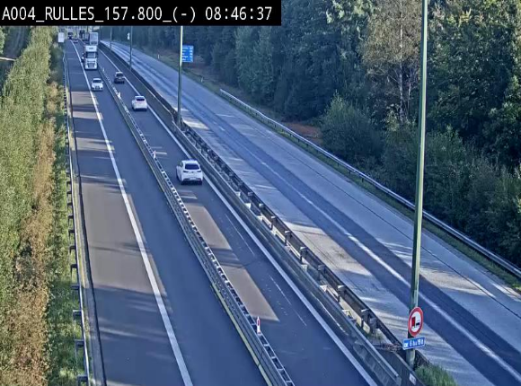 <h2>Webcam à Marbehan sur l'E411 à hauteur de la sortie 28a Rulles. Vue orientée vers Bruxelles</h2>