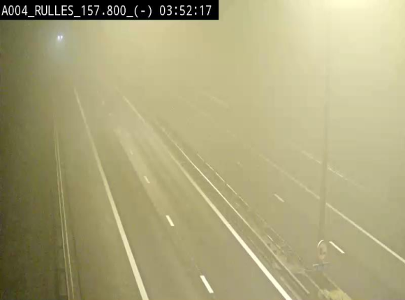 Webcam à Marbehan sur l'E411 à hauteur de la sortie 28a Rulles. Vue orientée vers Bruxelles