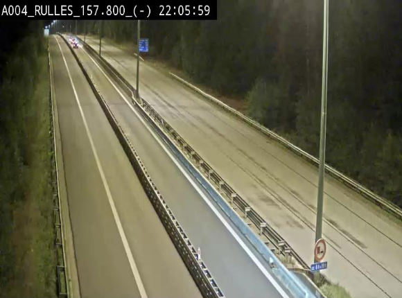 <h2>Webcam à Marbehan sur l'E411 à hauteur de la sortie 28a Rulles. Vue orientée vers Bruxelles</h2>
