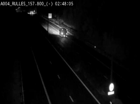 Webcam à Marbehan sur l'E411 à hauteur de la sortie 28a Rulles. Vue orientée vers Bruxelles