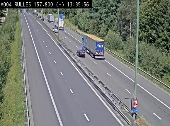 <h2>Webcam à Marbehan sur l'E411 à hauteur de la sortie 28a Rulles. Vue orientée vers Bruxelles</h2>