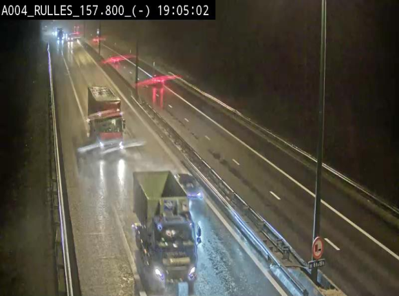 <h2>Webcam à Marbehan sur l'E411 à hauteur de la sortie 28a Rulles. Vue orientée vers Bruxelles</h2>