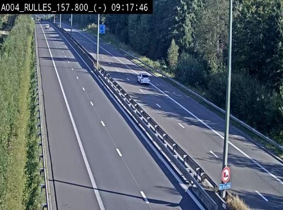 <h2>Webcam à Marbehan sur l'E411 à hauteur de la sortie 28a Rulles. Vue orientée vers Bruxelles</h2>