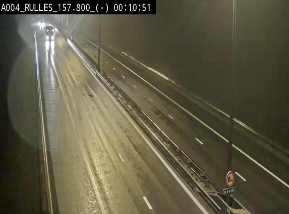 Webcam à Marbehan sur l'E411 à hauteur de la sortie 28a Rulles. Vue orientée vers Bruxelles
