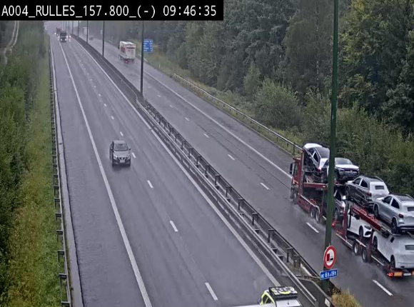 <h2>Webcam à Marbehan sur l'E411 à hauteur de la sortie 28a Rulles. Vue orientée vers Bruxelles</h2>