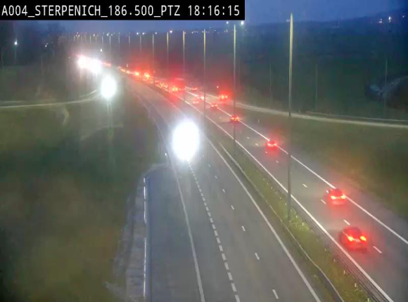 <h2>Webcam E411 à Sterpenich en Belgique près de la frontière du Luxembourg. Vue orientée vers Bruxelles</h2>