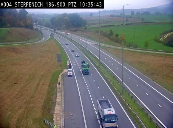 <h2>Webcam E411 à Sterpenich en Belgique près de la frontière du Luxembourg. Vue orientée vers Bruxelles</h2>