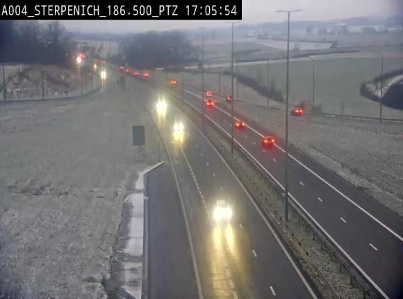 <h2>Webcam E411 à Sterpenich en Belgique près de la frontière du Luxembourg. Vue orientée vers Bruxelles</h2>