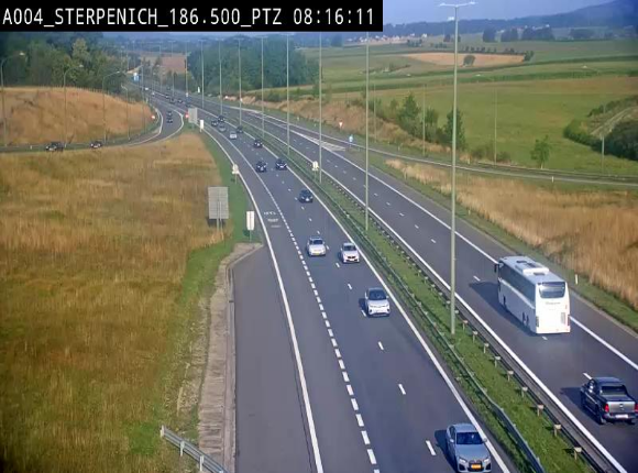 <h2>Webcam E411 à Sterpenich en Belgique près de la frontière du Luxembourg. Vue orientée vers Bruxelles</h2>