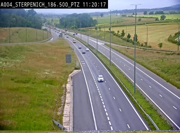 <h2>Webcam E411 à Sterpenich en Belgique près de la frontière du Luxembourg. Vue orientée vers Bruxelles</h2>