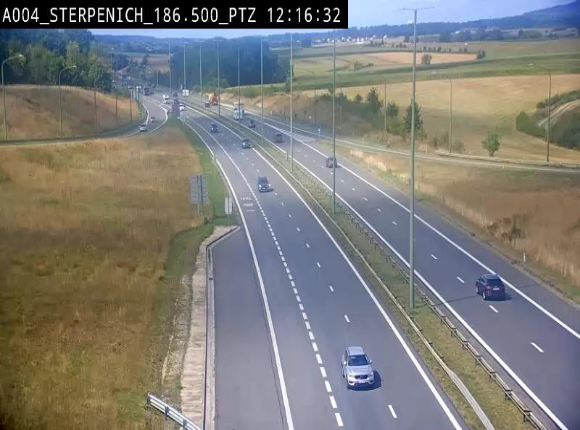 <h2>Webcam E411 à Sterpenich en Belgique près de la frontière du Luxembourg. Vue orientée vers Bruxelles</h2>