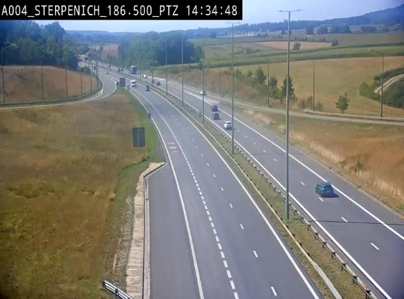 <h2>Webcam E411 à Sterpenich en Belgique près de la frontière du Luxembourg. Vue orientée vers Bruxelles</h2>