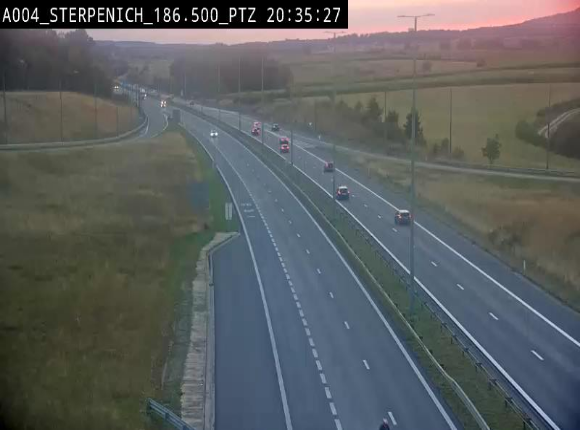 <h2>Webcam E411 à Sterpenich en Belgique près de la frontière du Luxembourg. Vue orientée vers Bruxelles</h2>