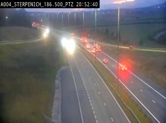 <h2>Webcam E411 à Sterpenich en Belgique près de la frontière du Luxembourg. Vue orientée vers Bruxelles</h2>