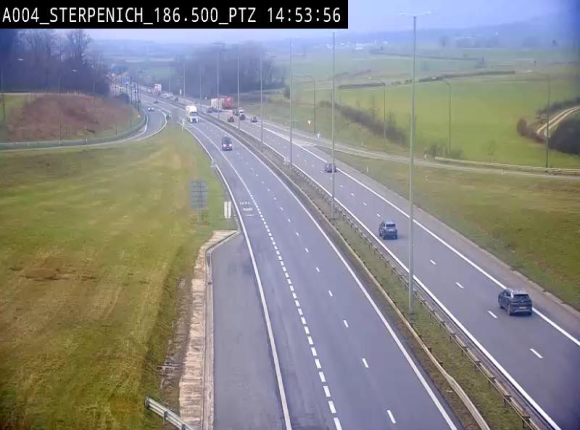 <h2>Webcam E411 à Sterpenich en Belgique près de la frontière du Luxembourg. Vue orientée vers Bruxelles</h2>
