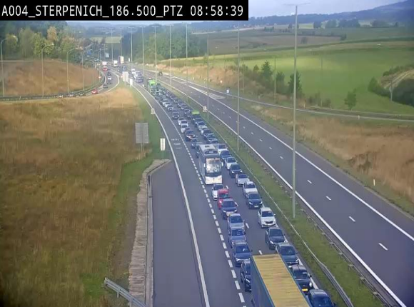 <h2>Webcam E411 à Sterpenich en Belgique près de la frontière du Luxembourg. Vue orientée vers Bruxelles</h2>