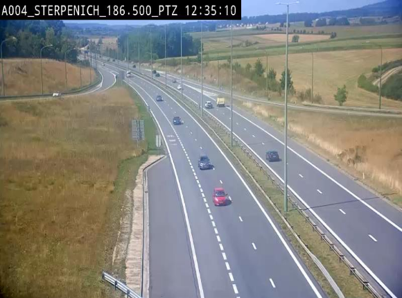 <h2>Webcam E411 à Sterpenich en Belgique près de la frontière du Luxembourg. Vue orientée vers Bruxelles</h2>