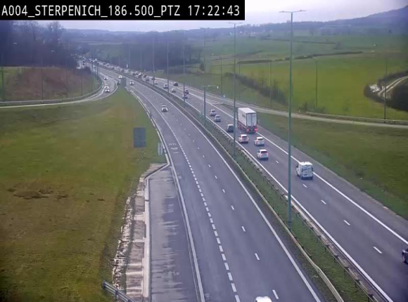 <h2>Webcam E411 à Sterpenich en Belgique près de la frontière du Luxembourg. Vue orientée vers Bruxelles</h2>