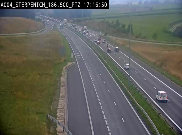 <h2>Webcam E411 à Sterpenich en Belgique près de la frontière du Luxembourg. Vue orientée vers Bruxelles</h2>