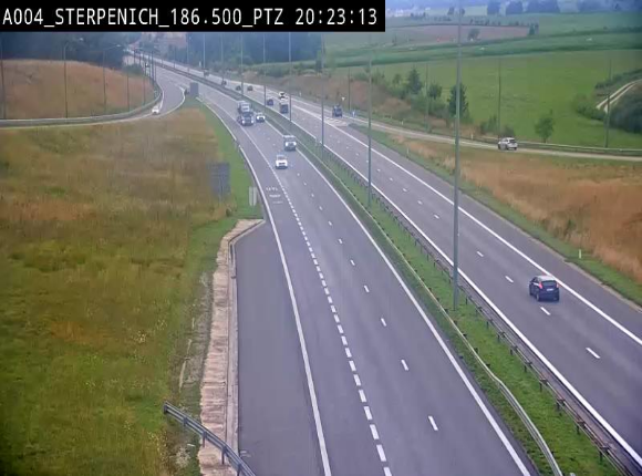 <h2>Webcam E411 à Sterpenich en Belgique près de la frontière du Luxembourg. Vue orientée vers Bruxelles</h2>