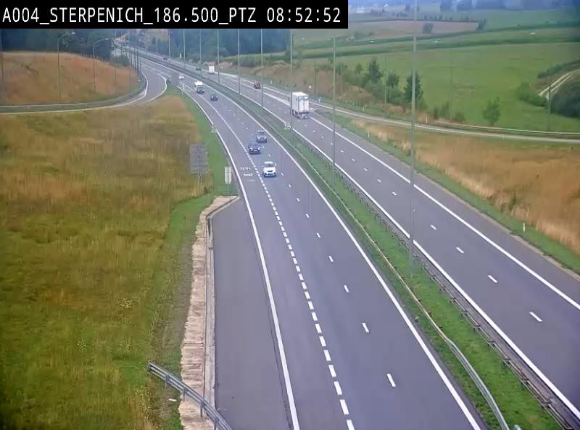 <h2>Webcam E411 à Sterpenich en Belgique près de la frontière du Luxembourg. Vue orientée vers Bruxelles</h2>