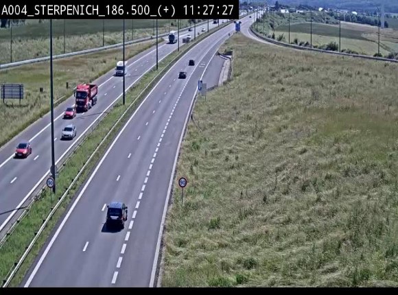 <h2>Webcam E411 à Sterpenich en Belgique. Vue orientée vers la frontière luxembourgeoise</h2>
