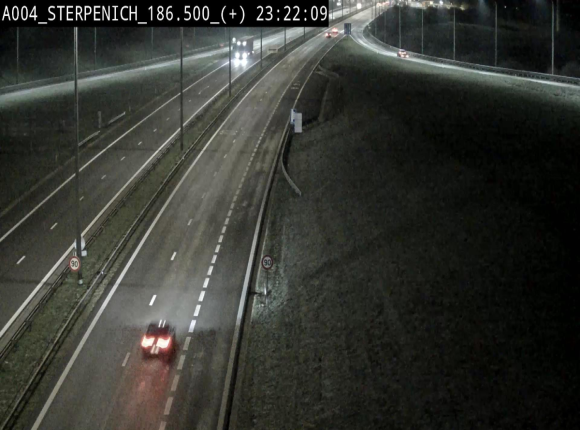 Webcam E411 à Sterpenich en Belgique. Vue orientée vers la frontière luxembourgeoise