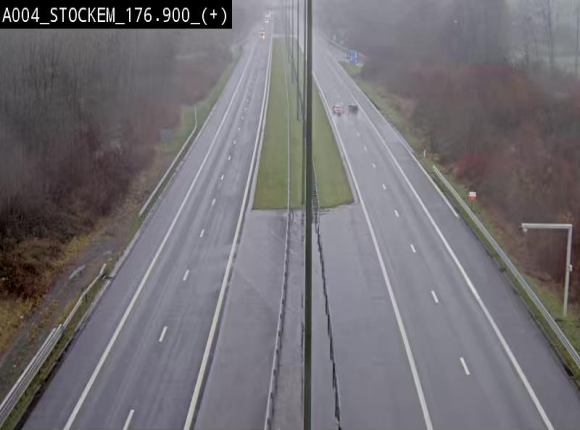 <h2>Webcam au-dessus de l'E411 sur la N83 à hauteur de la sortie Stockem. Vue orientée vers Arlon</h2>