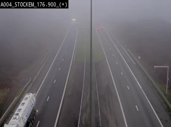 <h2>Webcam au-dessus de l'E411 sur la N83 à hauteur de la sortie Stockem. Vue orientée vers Arlon</h2>