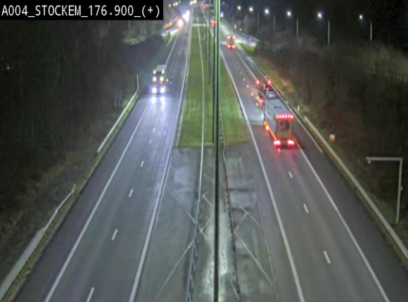 <h2>Webcam au-dessus de l'E411 sur la N83 à hauteur de la sortie Stockem. Vue orientée vers Arlon</h2>