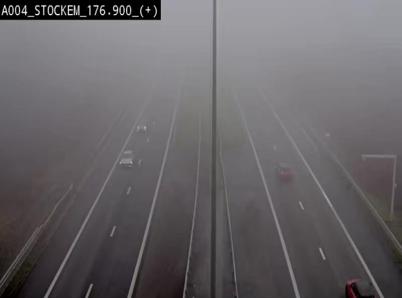 <h2>Webcam au-dessus de l'E411 sur la N83 à hauteur de la sortie Stockem. Vue orientée vers Arlon</h2>