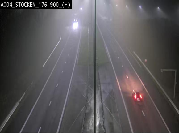 Webcam au-dessus de l'E411 sur la N83 à hauteur de la sortie Stockem. Vue orientée vers Arlon