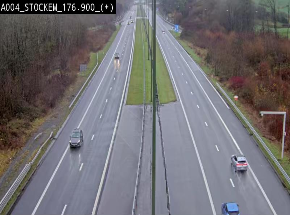 <h2>Webcam au-dessus de l'E411 sur la N83 à hauteur de la sortie Stockem. Vue orientée vers Arlon</h2>