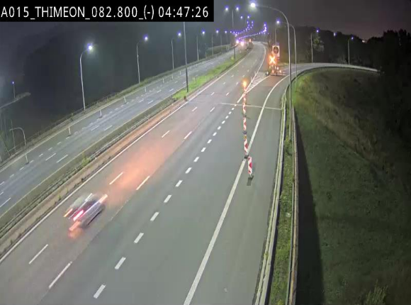 <h2>Caméra trafic Belgique - Thiméon - E42, jonction avec A54 (E420) direction La Louvière/Charleroi - BK 82.82</h2>