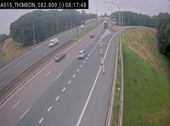 <h2>Caméra trafic Belgique - Thiméon - E42, jonction avec A54 (E420) direction La Louvière/Charleroi - BK 82.82</h2>