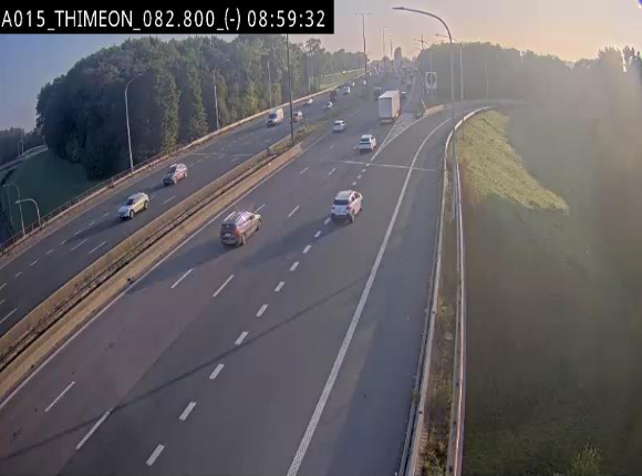 <h2>Caméra trafic Belgique - Thiméon - E42, jonction avec A54 (E420) direction La Louvière/Charleroi - BK 82.82</h2>