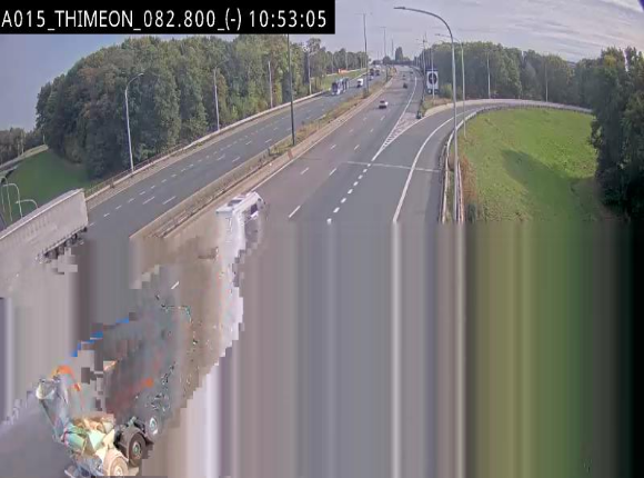 <h2>Caméra trafic Belgique - Thiméon - E42, jonction avec A54 (E420) direction La Louvière/Charleroi - BK 82.82</h2>