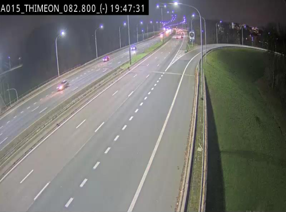 Caméra trafic Belgique - Thiméon - E42, jonction avec A54 (E420) direction La Louvière/Charleroi - BK 82.82