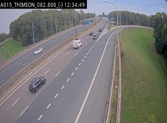 <h2>Caméra trafic Belgique - Thiméon - E42, jonction avec A54 (E420) direction La Louvière/Charleroi - BK 82.82</h2>