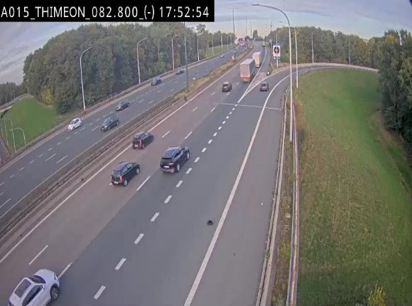 <h2>Caméra trafic Belgique - Thiméon - E42, jonction avec A54 (E420) direction La Louvière/Charleroi - BK 82.82</h2>