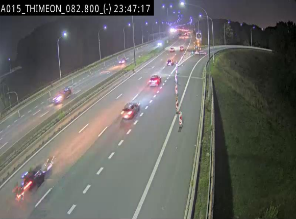 <h2>Caméra trafic Belgique - Thiméon - E42, jonction avec A54 (E420) direction La Louvière/Charleroi - BK 82.82</h2>