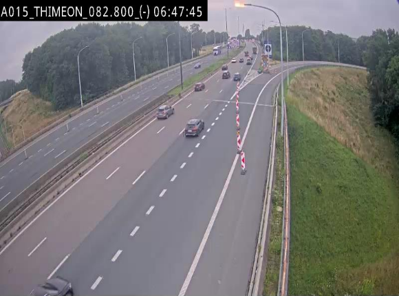 <h2>Caméra trafic Belgique - Thiméon - E42, jonction avec A54 (E420) direction La Louvière/Charleroi - BK 82.82</h2>